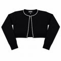 Katie J NYC kitty Hem Sweater With Pearls