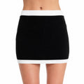 Fitted Contrast Sweater Mini Skirt