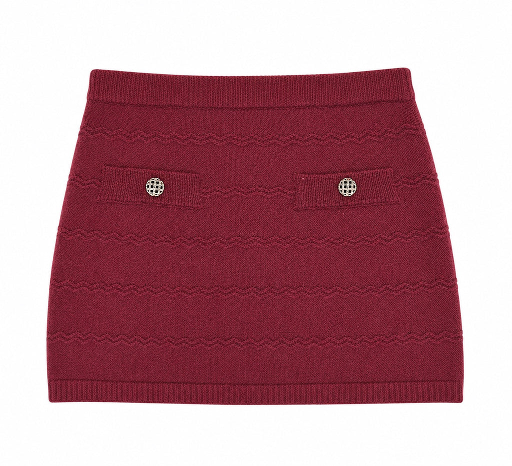 Fitted Knit Mini Skirt